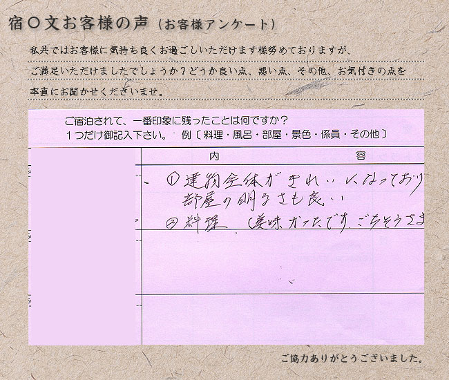 お客様の声 vol.22