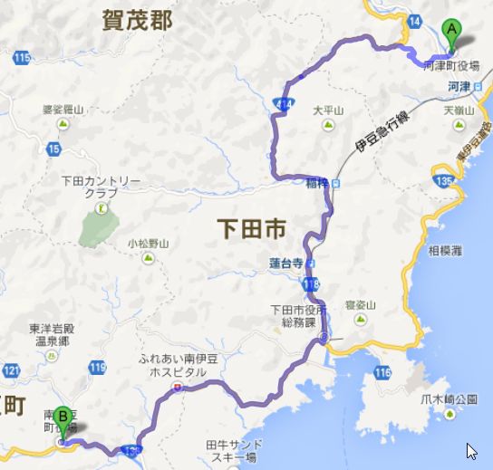 南伊豆　渋滞ＭＡＰ